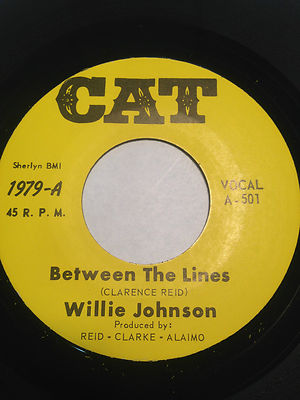 FUNK SOUL 45/ WILLIE JOHNSON ''BETWEEN THE LINES''   NEAR MINT   HEAR