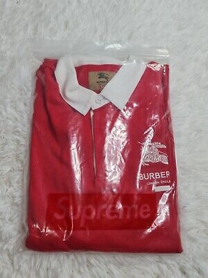 Supreme x Burberry Rugby Red size large 100% Authentic | eBay Supreme x Burberry Rugby Red size large 100% Authentic | eBay