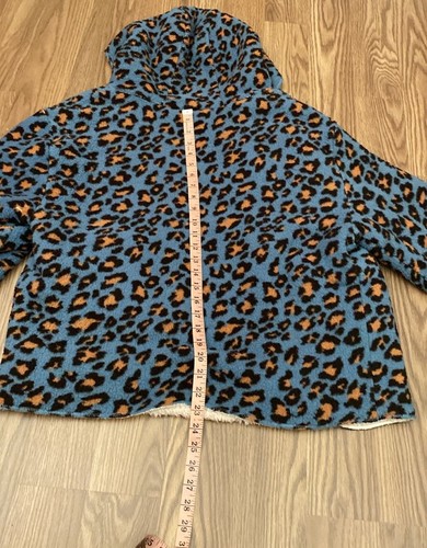 Love Tree Womens Size L Reversible Jacket Sherpa Fleece Cardigan Animal Print - Picture 6 of 15