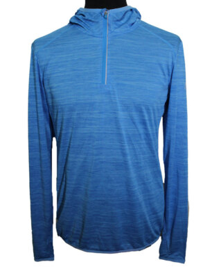 HERREN LANGARMSHIRT BLAU MEILAN RUKKA LAUFSHIRT SPORTSHIRT 777808 KAPUZE Gr. S