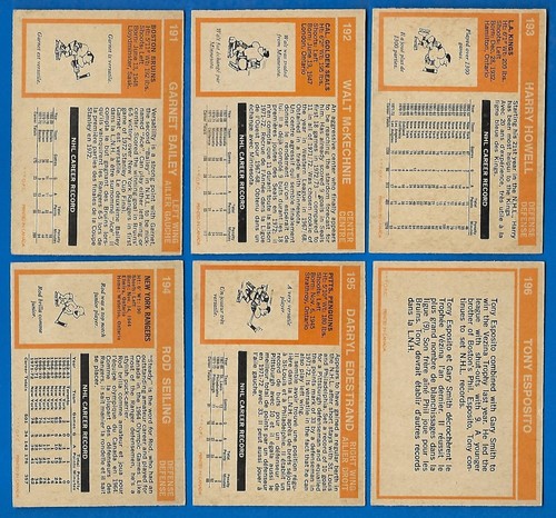 1972-73 OPC 72-73 O PEE CHEE NHL TARJETA DE HOCKEY + ERROR Y VARIACIÓN 1-209 VER LISTA - Imagen 443 de 479