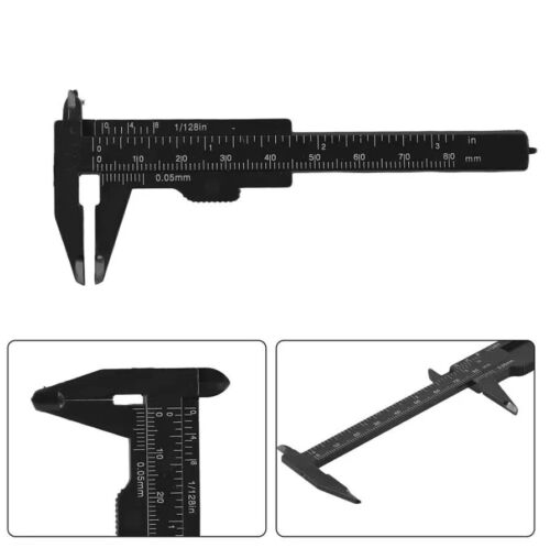 2x Analogue Caliper 0-80mm Vernier Caliper Measuring Gauge 8cm in Black & White - Picture 4 of 7