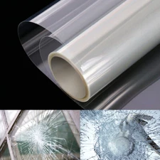 Security Window Film Clear Self-Adhesive Anti Shatter Glass UV Protection 4/8Mil