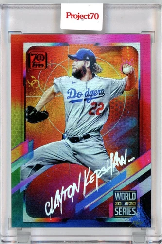 2021 TOPPS PROJECT 70 - CLAYTON KERSHAW BY RISK - RAINBOW FOIL 10/70 #393