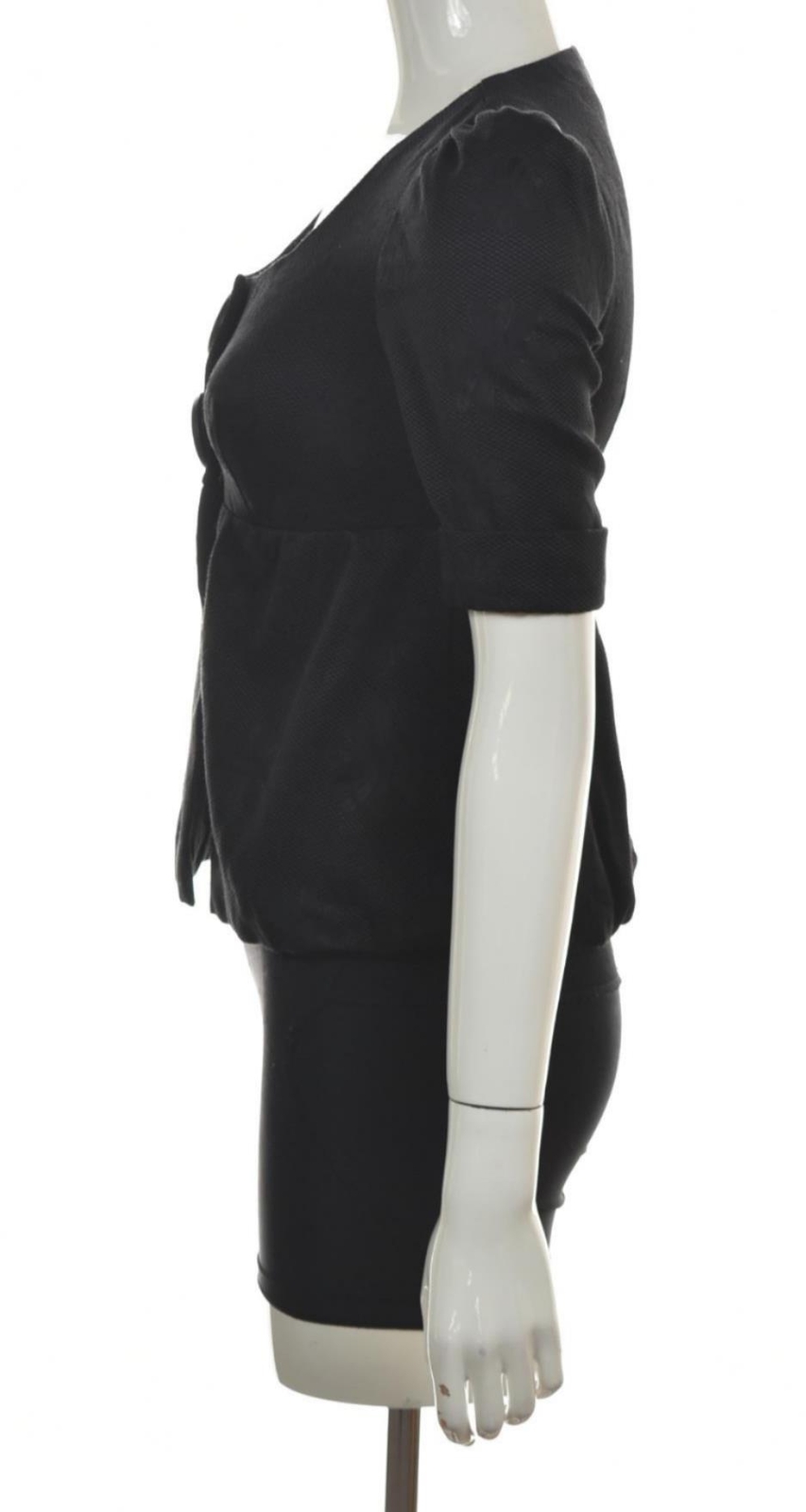 Aqua Womens Jacket Size S Black Solid Basic Short… - image 3