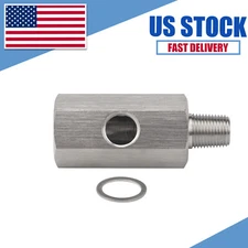 1/8'' BSPT Oil Pressure Sensor Tee to NPT Adapter Turbo Supply Feed Line Gauge