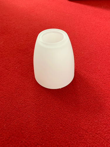 Abat-jour E14 verre de rechange abat-jour en verre blanc ouverture 30 mm hauteur 74 mm environ - Photo 1/3