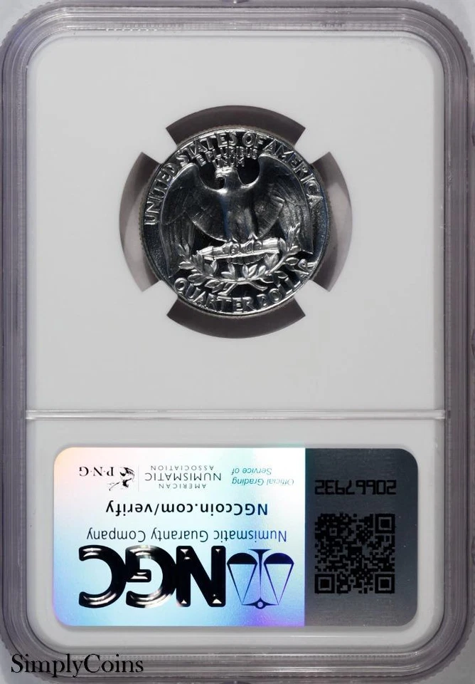 1961 DDO FS-101 Washington Quarter ~ NGC PF67 ~ PROOF PR67 Silver Coin US - Image 2 of 2
