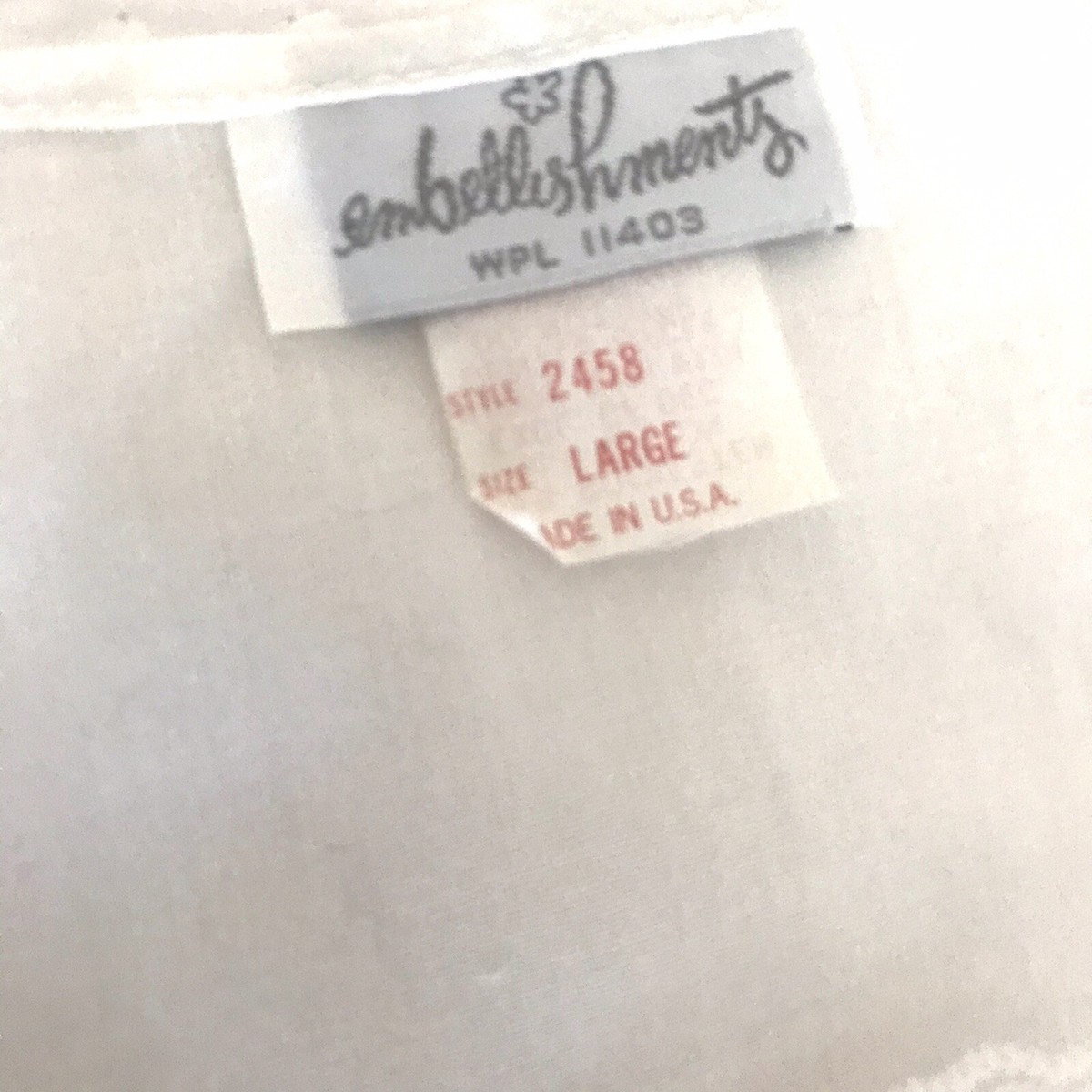 ダイナソー White Vintage Nightgown Women Large Cottagecore Eyelet Sleeveless