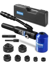 Knockout Hole Punch Driver Kit 1/2 to 2 inch Electrical Conduit Hole Cutter Set,