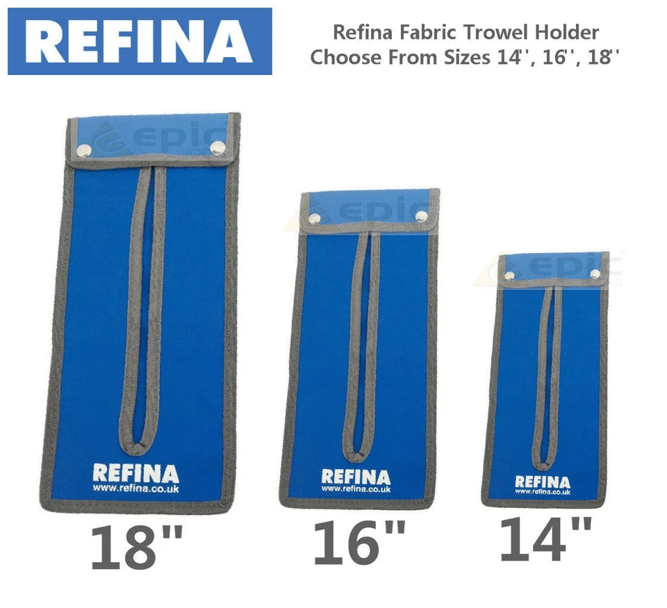REFINA FABRIC Plastering/Finishing Trowel Wallet Holder Pouch, Sizes 14" 16" 18"