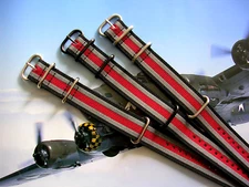 NATO G10 ® UTC HD Ballistic Nylon Military watchband strap Bond stripe IW SUISSE