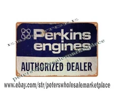 Perkins Engine Dealer metal tin sign metal art wall decor man cave