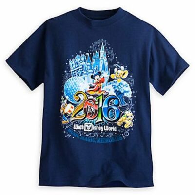 New Walt Disney World 2016 Four Parks Logo Year Shirt Youth Small 