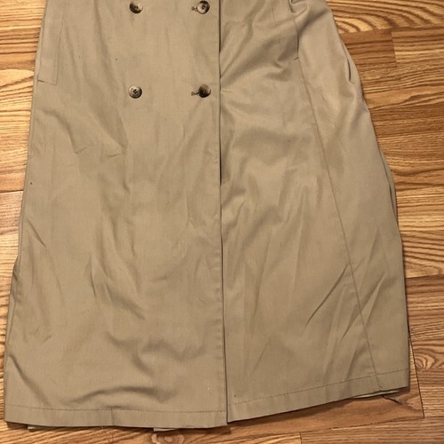 London Fog Kahki Double Brested Trench Coat Women’s Size 12 Reg Layered Liner - Picture 4 of 8