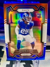 2023 Deonte Banks Panini Prizm Red White Blue Prizm Rookie Card #376 Giants. rookie card picture