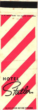 Boston Buffalo Cleveland Detroit St. Louis Hotel Statler Vintage Matchbook Cover