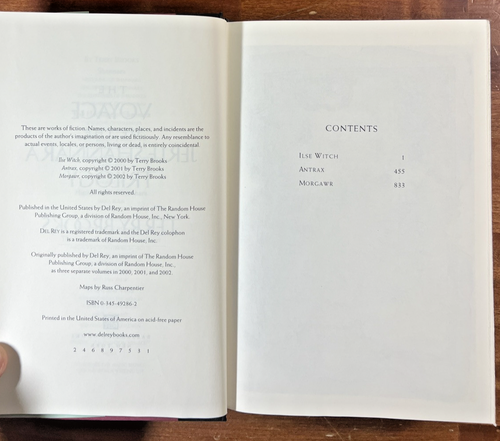 Voyage of the Jerle Shannara Omnibus - Terry Brooks 1st Ed HC 2006 Fantasy - Foto 9 di 14