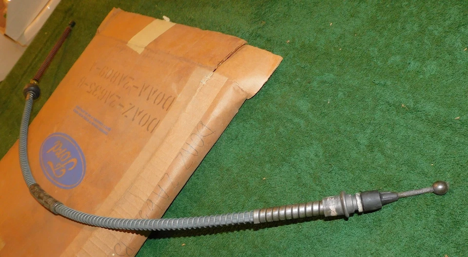 1970-1974 Ford Custom Galaxie 500 LTD Brougham NOS LH PARKING BRAKE REAR CABLE - Image 3 of 4