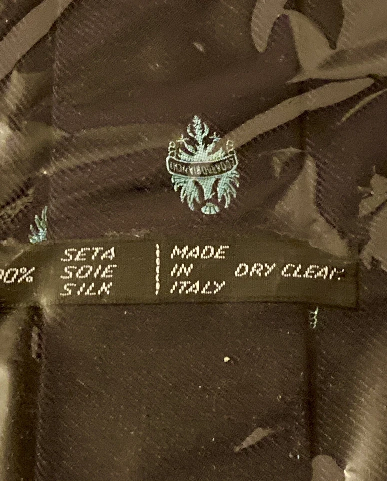 Corbata de seda para bicicletas Bianchi nueva en manga original. Azul oscuro. Foto 4 de 4