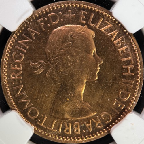 GREAT BRITAIN. 1953, 1/2 Penny - NGC PF64 - QEII, Golden Hind, RB 036 - 第 3/5 張圖片