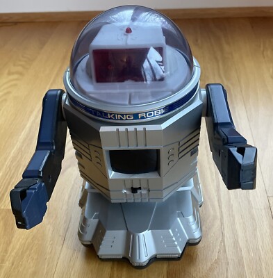 VINTAGE RADIO SHACK ROBIE TALKING ROBOT  - Turns On, Moves Lights Up, No Remote