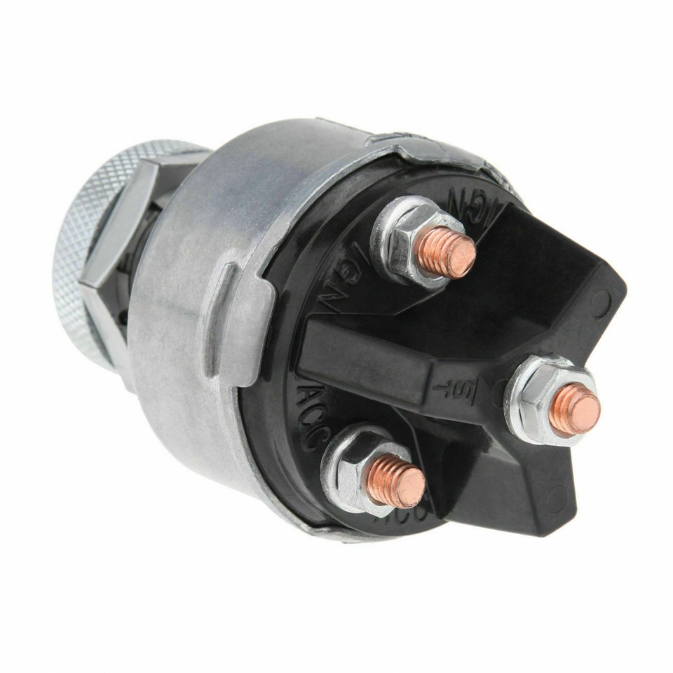UNIVERSAL IGNITION SWITCH 12-VOLT 2 KEYS 4 POSITION ON OFF START ACC | eBay