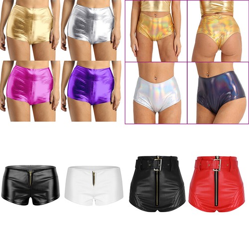 Pantalones calientes sexy para mujeres pantalones cortos de cuero sintético tanga corto festival ropa baile pantalones | eBay