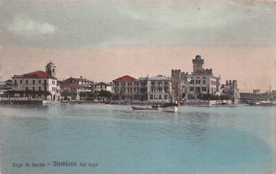 VON ZENSUR VORBEI A P O A S AUF SIRMIONE POSTKARTE NACH HUDDERSFIELD Mrs WHITEHEAD