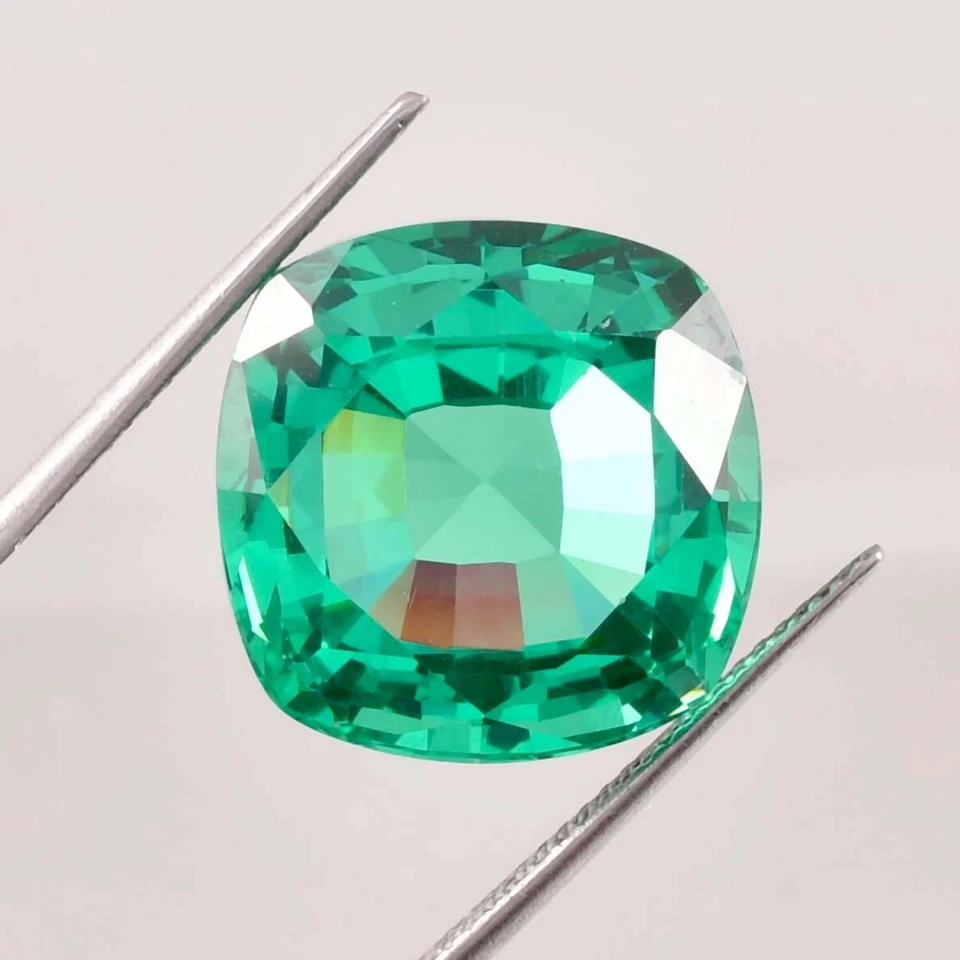 10x10 MM Natural Green Colombian Emerald Cushion Cut Loose Gemstone Certified - Image 3 of 4