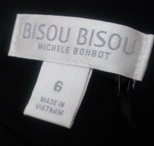 NWT Bisou Bisou by Michelle Bohbot Size 6 Black Peplum Dress Embellished - Bild 8 von 10