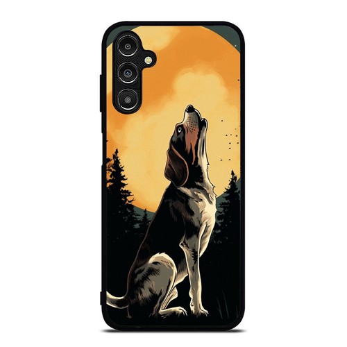 Plastic TPU Cover For Samsung A15 A16 S23 S24 S25 Ultra FE basset hound dog moon - 第 21/25 張圖片