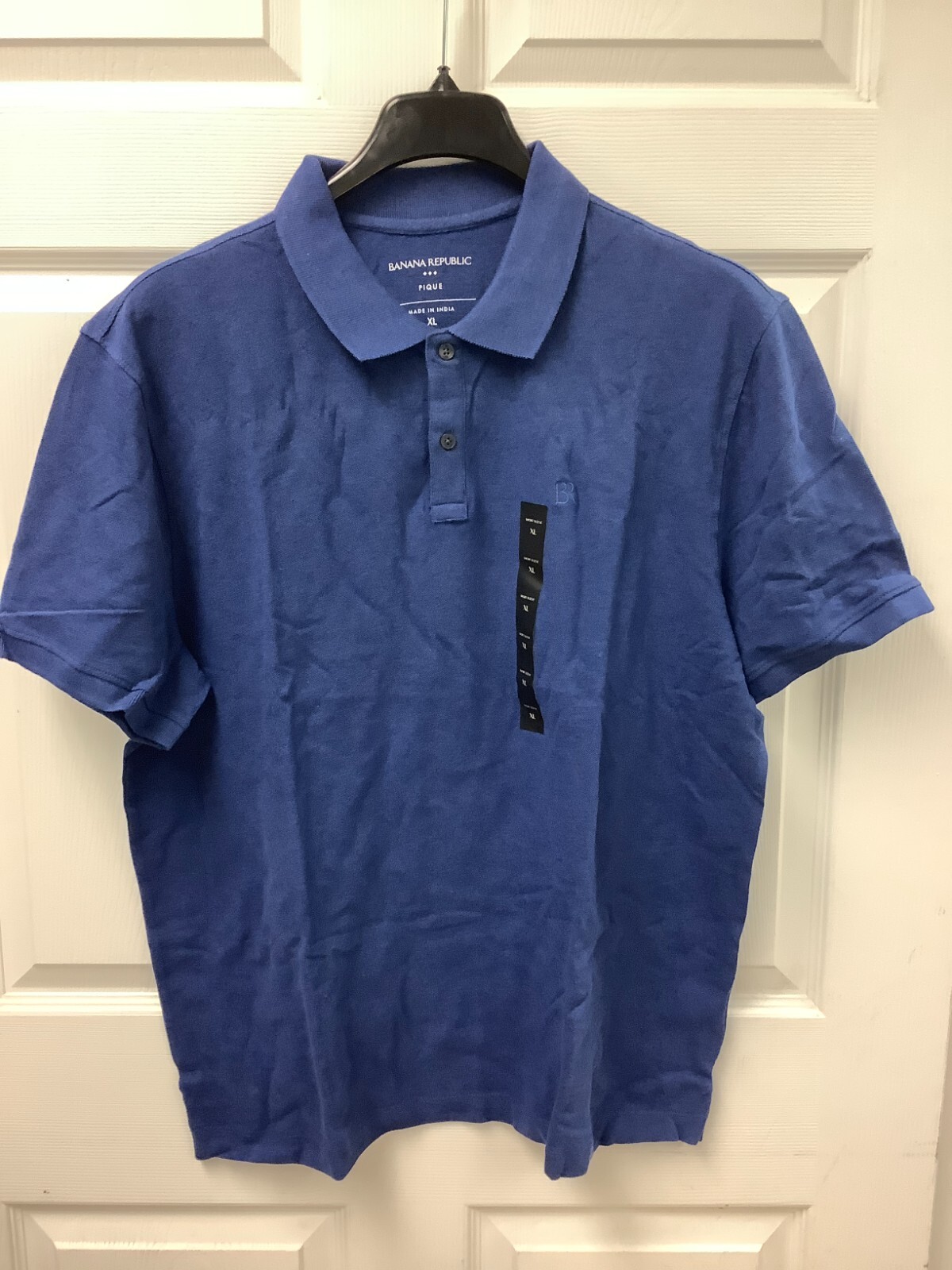 Banana Republic Factory Men's Fit Polo Shirt, XLarge, Medium Blue