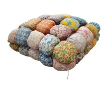 Hand Made Throw Pillow Quilted Puffy Granny Core One Of A Kind Vintage