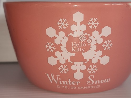 Sanrio Hello Kitty Winter Snow Ceramic Rice Bowls x2 - Picture 4 of 9