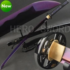 Handmade Purple 1095 High Carbon Steel Katana Muramasa Japanese samurai sword