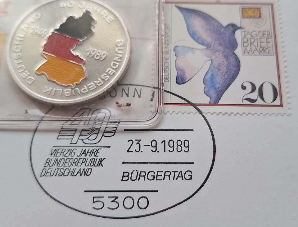 Münze 40 Jahre Bundesrepublik Deutschland Jubiläumsprägung - Bild 3 von 4