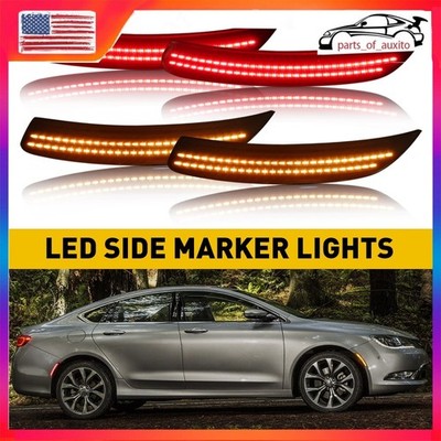 2/4/6 For 2015-2017 200 Front&Rear Chrysler Bumper LED Lamp Side Marker Light EK