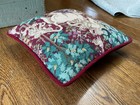 Vintage Needlepoint Unicorn Pillow Mythical Decor Velvet Back — photo 7