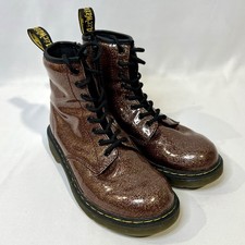 Junior Dr. Martens 1460 Glitter J Girls US Size 3 Lace-up Zip Boots