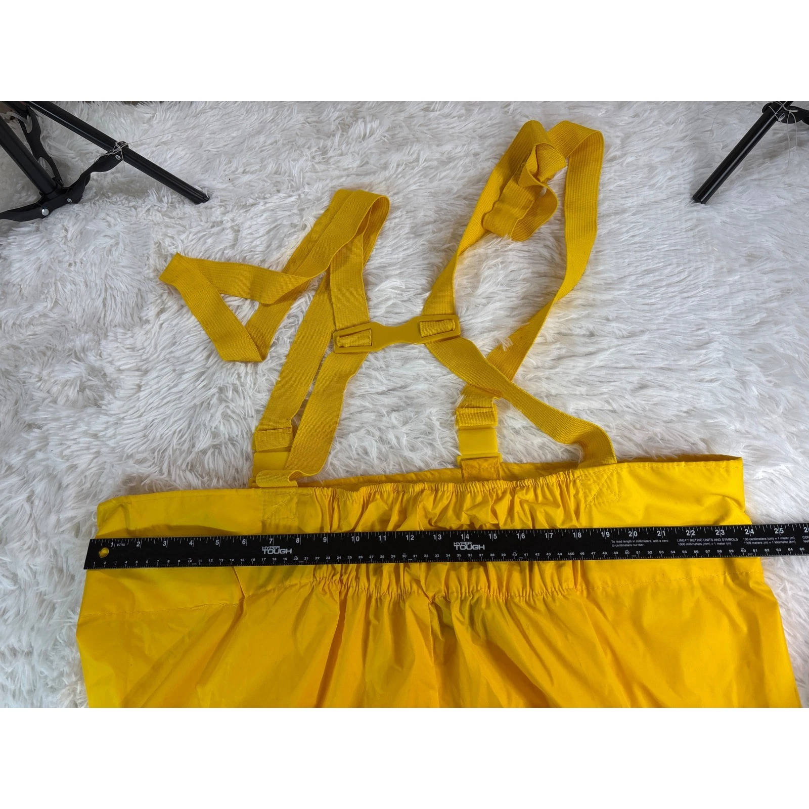 VTG Chris-Craft Yellow Rain Suit Jacket Bib Overalls PVC Maritime Gorpcore XL - product detail image 8