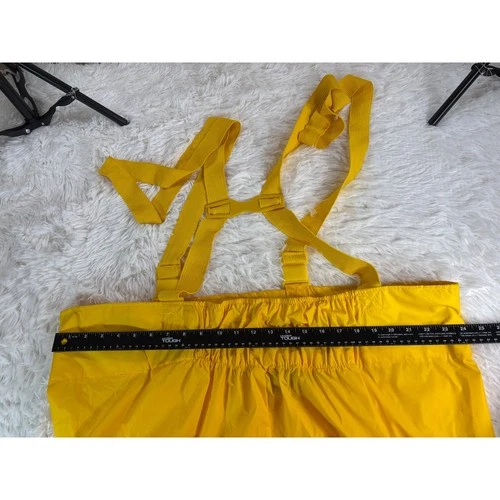 VTG Chris-Craft Yellow Rain Suit Jacket Bib Overalls PVC Maritime Gorpcore XL image 8
