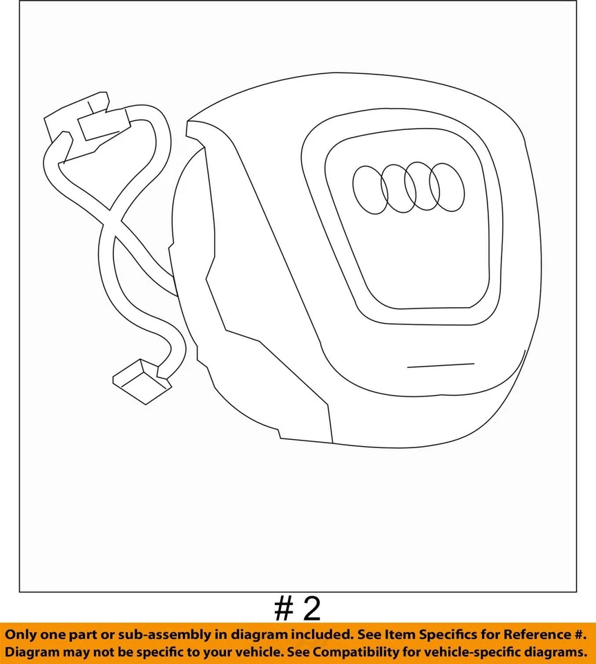 Driver Air Bag Front Driver Wheel Fits 2017 AUDI Q5 , 8R0880201Q6PS Foto 4 de 4