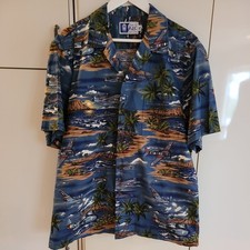 RJC Made in Hawaii WWII Military Fighter Plane Island Aviation Hawaiian Shirt XL