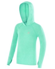 Roadbox Boys Hooded Rash Guard, UPF 50+ Long Sleeve Sun Protection Swim Shirt