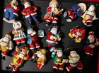 The Danbury Mint SANTA AROUND THE WORLD 15 Christmas Ornaments Lot w/Storage Box
