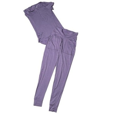 Dagsmejan Women's Size XS/S Pajama Set Light Purple Nattwarm Merino Wool Sweden