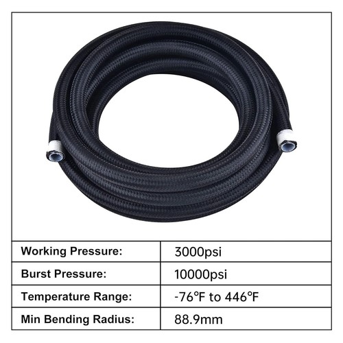 20FT 6AN-8AN-10AN Nylon Braided E85 PTFE Fuel Line w/18 Fittings and 4 Separator - Picture 6 of 15