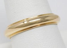 Flat Edge 14 kt YELLOW GOLD 4.4 mm Wedding Band Ring Size 9.75 A7987