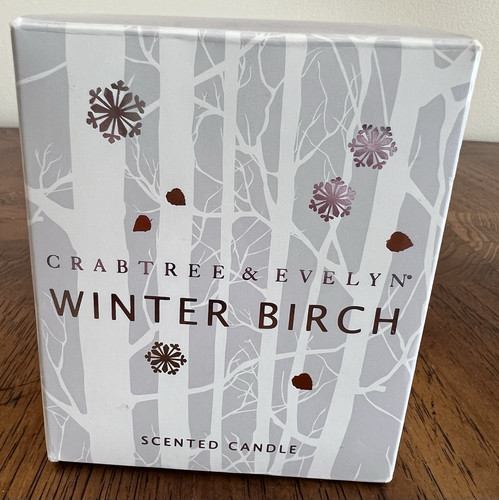 New CRABTREE & EVELYN Winter Birch Scented Candle - 30 Hour Burn Time Full Size - Picture 1 of 5